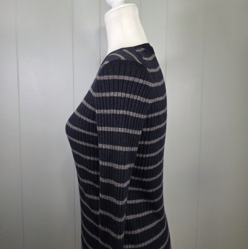 Vince Striped Cashmere Blend Crewneck Sweater Size M - Picture 5 of 12